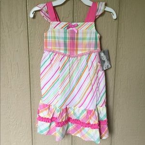 Flapdoodles Stripes and Plaid Summer Dress Size 5